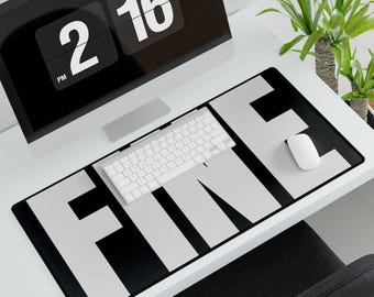 FINE Desk Mat | Large Black Desk Pad