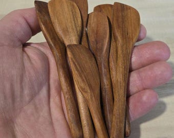 Mini Spatula, Cherry Wood, Handmade, Randomly Selected