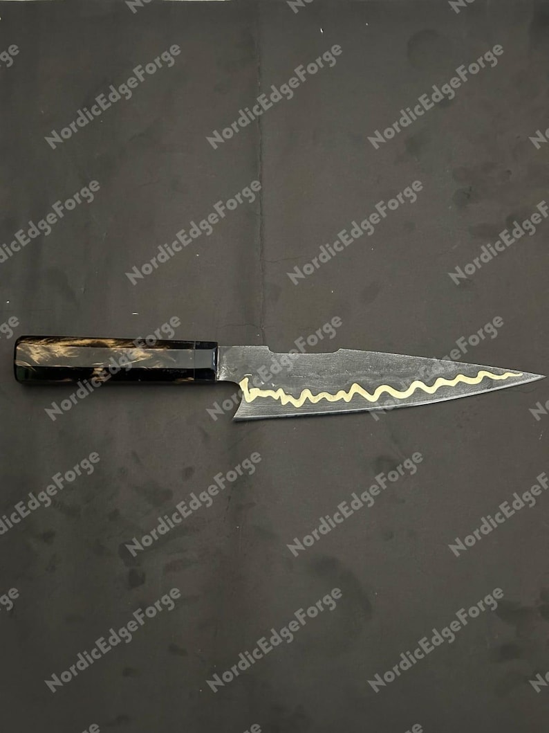 Kupfer Damast Kochmesser Handmade Küchenmesser Professionelle Kochen Kulinarisches Geschenk für Ihn Sie Bild 7