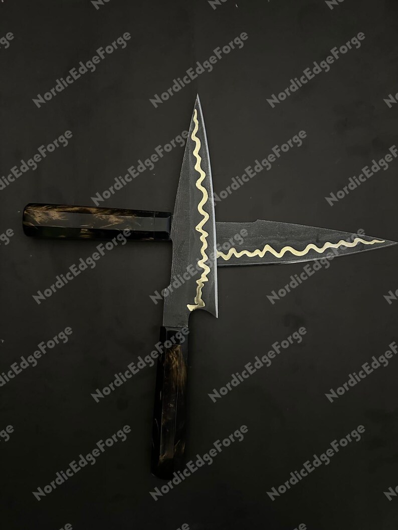 Kupfer Damast Kochmesser Handmade Küchenmesser Professionelle Kochen Kulinarisches Geschenk für Ihn Sie Bild 4