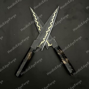 Kupfer Damast Kochmesser Handmade Küchenmesser Professionelle Kochen Kulinarisches Geschenk für Ihn Sie Bild 2