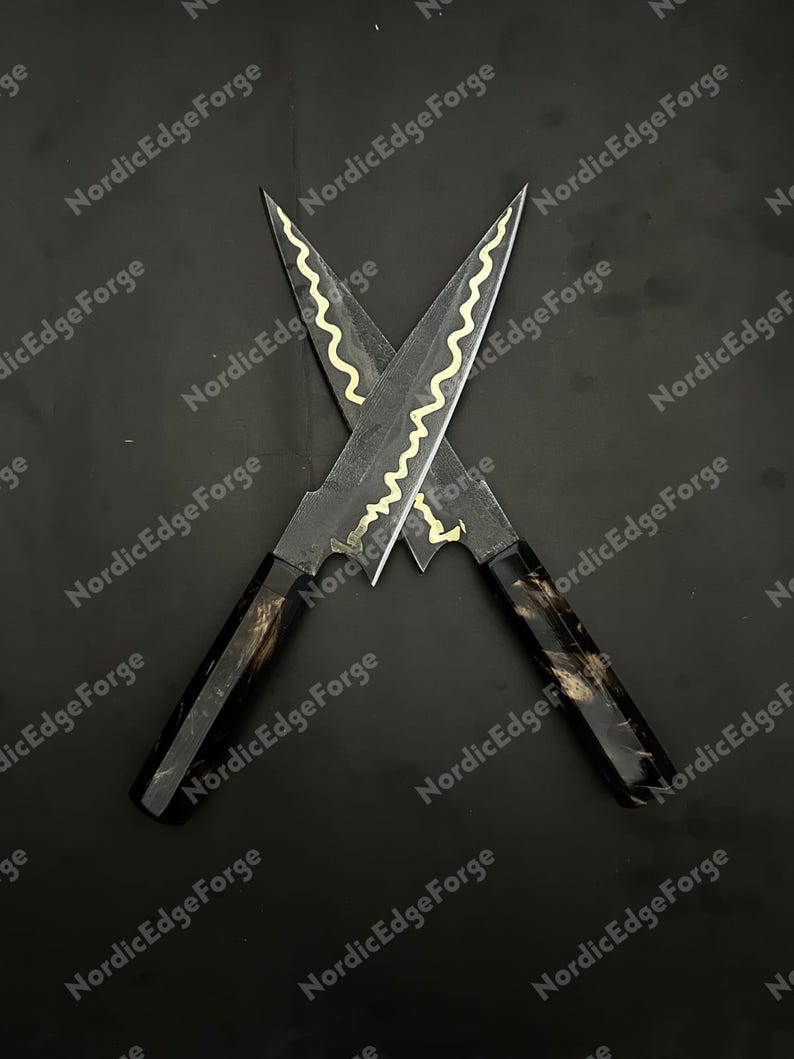 Kupfer Damast Kochmesser Handmade Küchenmesser Professionelle Kochen Kulinarisches Geschenk für Ihn Sie Bild 2