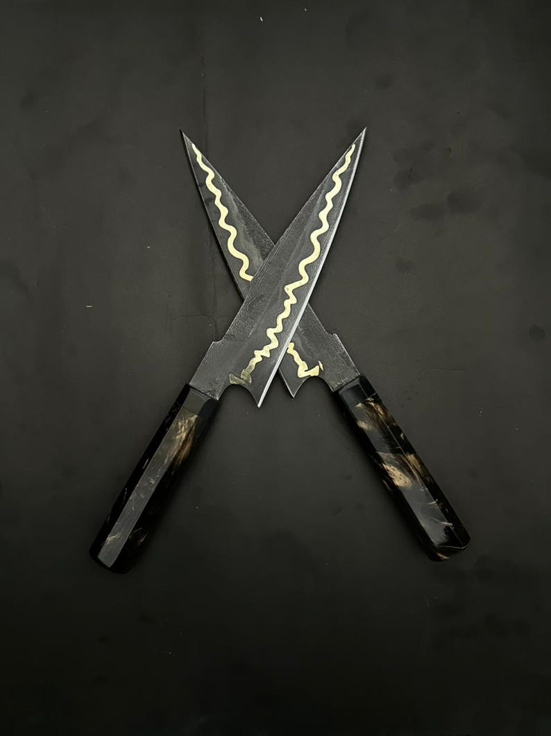 Kupfer Damast Kochmesser Handmade Küchenmesser Professionelle Kochen Kulinarisches Geschenk für Ihn Sie Bild 1