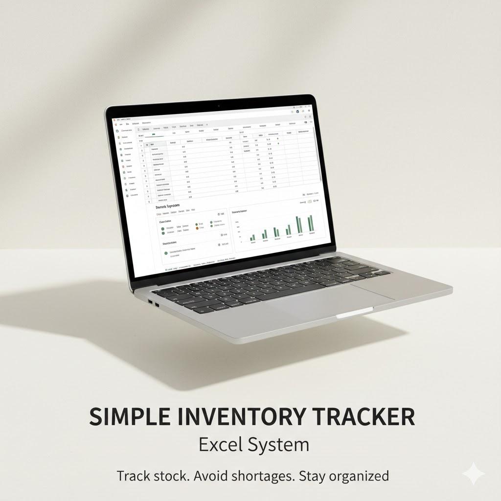 Simple Inventory Tracker Excel | Easy Stock Management Spreadsheet ...