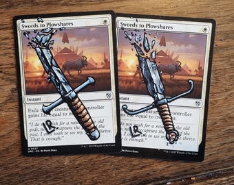 Swords to Plowshares | Hand-Painted Card Alter
