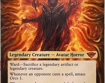 Sauron, The Dark Lord | Magic The Gathering Hand Painted Card Alter
