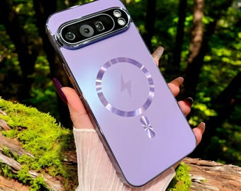Magnetisch matglazen telefoonhoesje voor Google Pixel, draadloos opladen