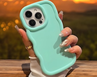 Golvend siliconen hoesje in snoepkleur, zachte grip