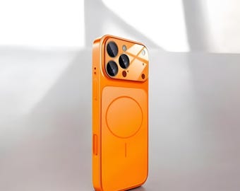Luxury Acrylic Matte Magnetic Phone Case for iPhone Pro Max Shockproof Bumper Cover