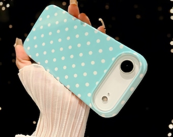 Candy Color Polka Dot iPhone Case, Shockproof Bumper