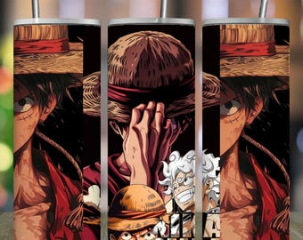 Anime Pirate Hero 20oz Tumbler Wrap PNG