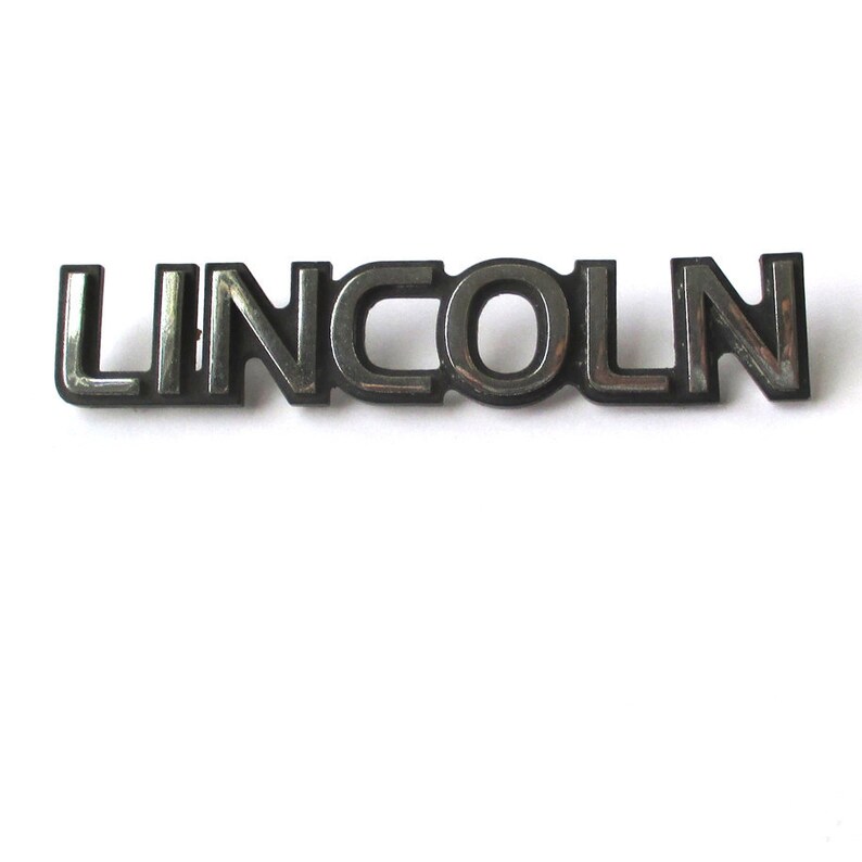 chrome automobile cars custom car LINCOLN Chrome Emblem Continental vintage nameplate