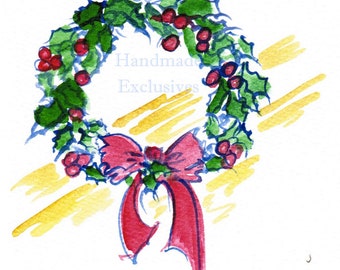 Handpainted Greeting Cards Set of 10 Christmas cards set | Etsy