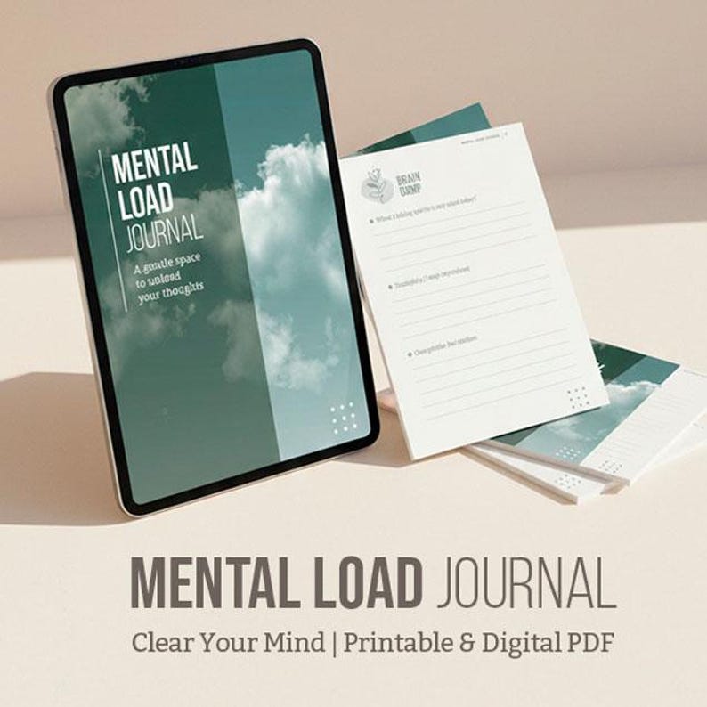 Mental Load Journal Printable PDF | Overthinking & Anxiety Relief ...