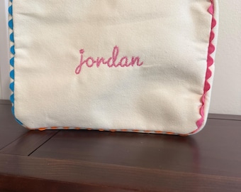 Embroidered Custom Makeup/Toiletry Bag