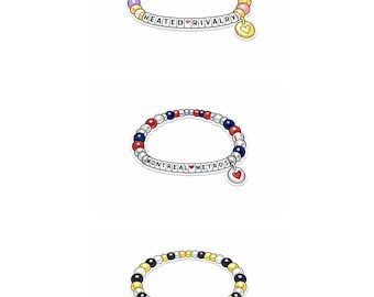 Pegatina de pulsera "Rivalidad acalorada" / Montreal Metros, Boston Raiders