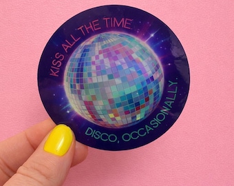 Besos todo el tiempo. Disco, ocasionalmente. / Pegatina holográfica / Harry Styles / KATTDO