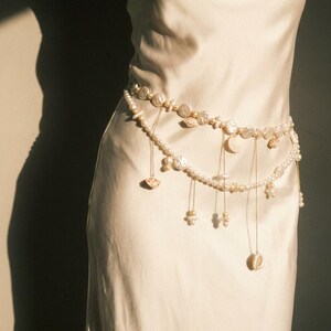 Pearl and Shell Body Chain - Etsy display picture 3