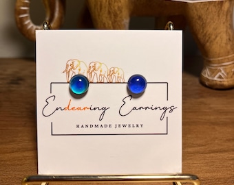 Color Changing Mood Earrings | Hypoallergenic Stainless Steel Studs, Mood Jewelry