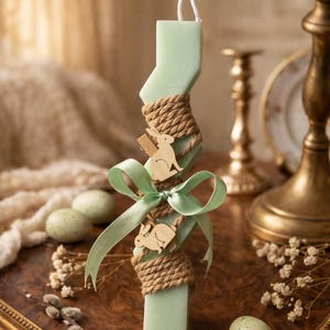 Greek Easter Candle Lambada | Scented Candle 1 Million Inspired | Handmade Pascha Candle Gift | Orthodox Easter Gift | Spring Candle