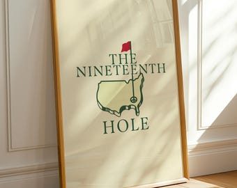 The Nineteenth Hole Golf Art | Augusta National Course Map Print (Digital Download)