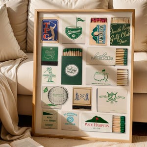 Golf Courses Matchbook Print | Classic Country Club Decor (Digital Download) bild 2