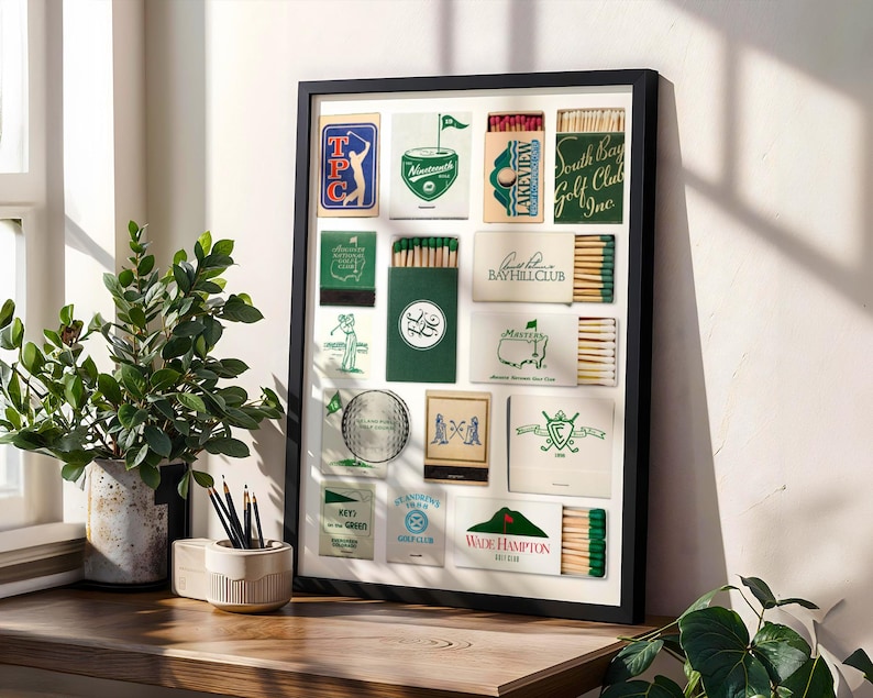 Golf Courses Matchbook Print | Classic Country Club Decor (Digital Download) bild 6
