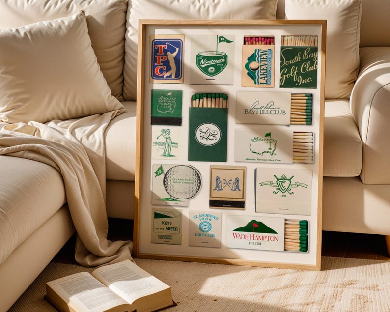 Golf Courses Matchbook Print | Classic Country Club Decor (Digital Download) bild 2