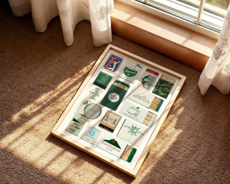 Golf Courses Matchbook Print | Classic Country Club Decor (Digital Download) bild 3