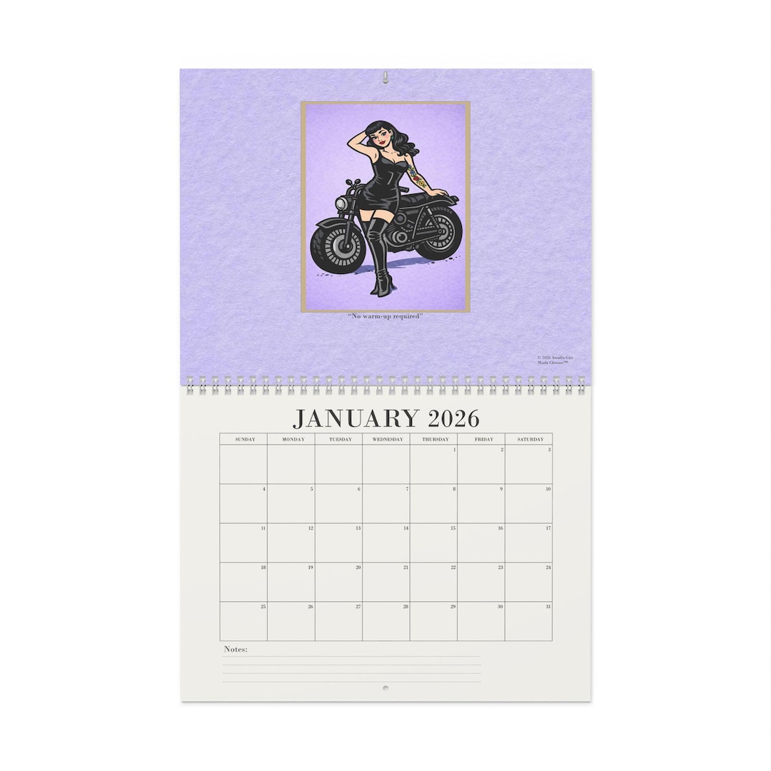 2026 Vintage Pin-up Wall Calendar | Mid-century Retro Art Calendar ...