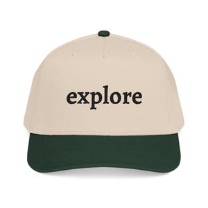 Ontdek geborduurde baseballpet | Hoed met avonturenschrift, buitenreizen