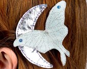 Luna Moth Hairclips - gothic wedding, moon moth, bridesmaid hairclips, butterfly hairclip, moth hairclip, bridal hair, bridesmaid hair,