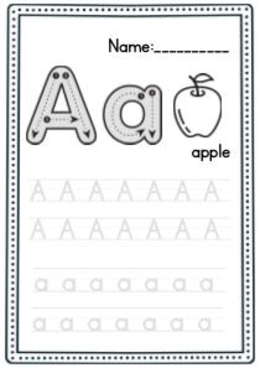 Hojas de trabajo para trazar el alfabeto ABC / Práctica de letras ...