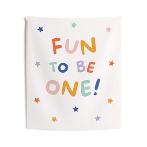 Whimsical 'Fun To Be One' Birthday Party Theme Banner