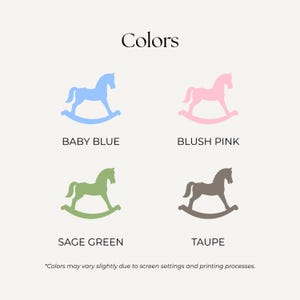 Custom Rocking Horse Baby Shower Napkins, Personalized Baby Name Napkins, Classic Baby Shower Party Decor (Pack of 50) image 5