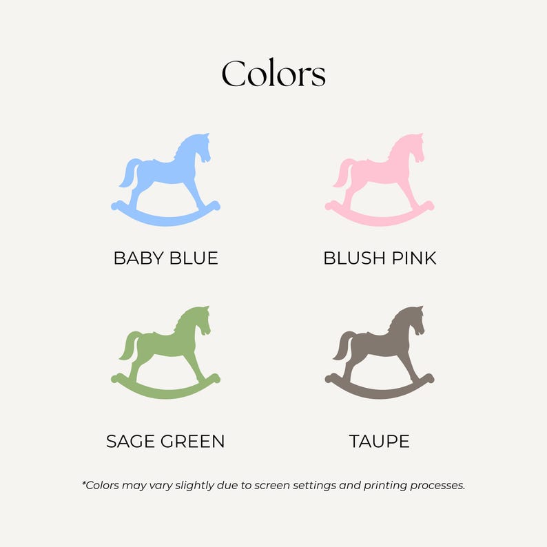 Custom Rocking Horse Baby Shower Napkins, Personalized Baby Name Napkins, Classic Baby Shower Party Decor (Pack of 50) image 5
