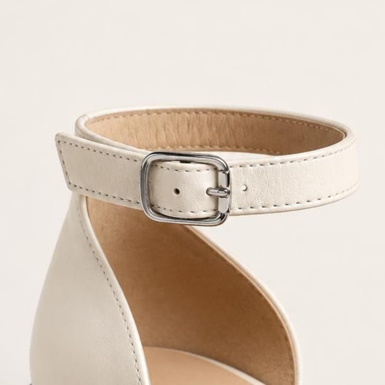 Zapatos Mary Jane anatómicos bicolor con correa en el tobillo, zapatos descalzos con puntera reforzada para mujer, zapatos de vestir con puntera ancha. imagen 3