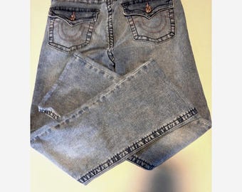 True Religion Becca champagne glow super T halfhoge bootcut jeans, maat 30,99