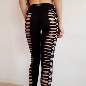 Burning Man Leggings Braiding Women's leggings Yoga pants Festival leggings-Cut out leggings-Hippie leggings-Unique Festival-Gypsy image 8