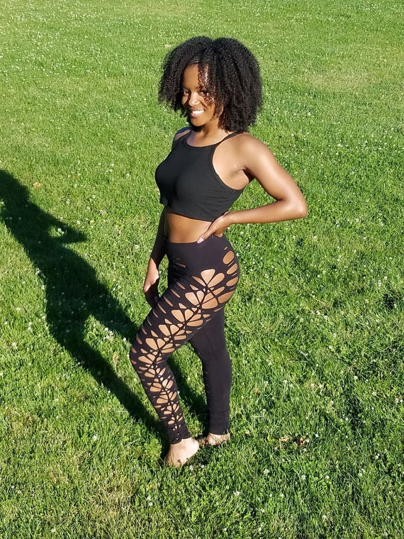 Leggings Leggings femme Sexy New Cut Leggings Plus Size Pantalons extensibles Leggings Yoga Leggings BLack Rocker Cut Pantalons Slim Etsy France