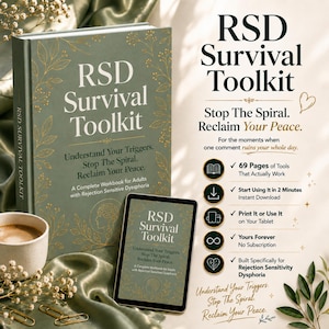 RSD Survival Toolkit | Rejection Sensitive Dysphoria Workbook | ADHD Emotional Regulation Printable | People Pleasing & Boundaries