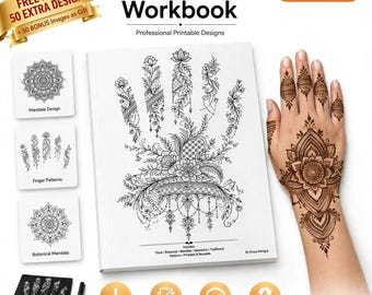 Oltre 50 stencil per henné marocchino | Modelli di design pronti da ricalcare | Disegni mehndi per spose e per tutti i giorni