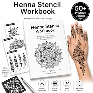 50+ Moroccan Henna Stencils | Ready-to-Trace Design Templates | Bridal & Everyday Mehndi Patterns"