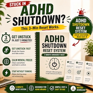 ADHD Task Paralysis Reset System | Executive Dysfunction & Brain Freeze Recovery for Overwhelmed Adults