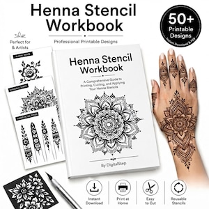 50+ Moroccan Henna Stencils | Ready-to-Trace Design Templates | Bridal & Everyday Mehndi Patterns"
