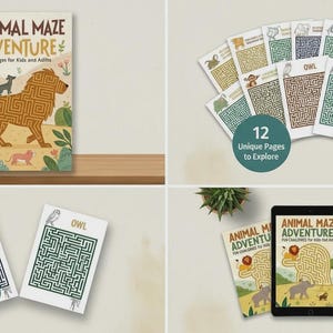 Ultimate Animal Maze Bundle: Fun Brain Teasers for Toddlers & Kids, Kindergarten Problem Solving, Educational Busy Book, Instant Access PDF