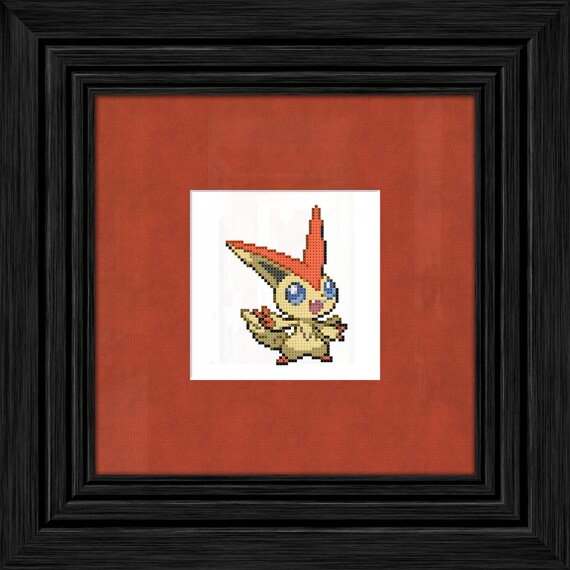 494 Victini Pokemon Cross Stitch Pattern Instant Pdf Etsy