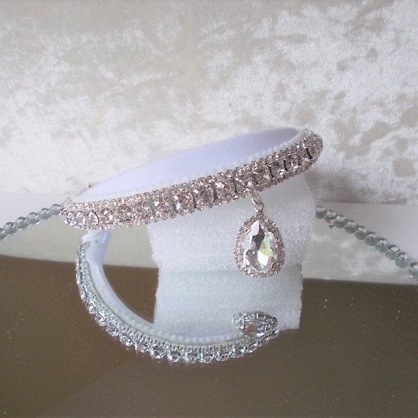 Collare per gattini Regal All Diamond Crystal con ciondolo in cristallo.