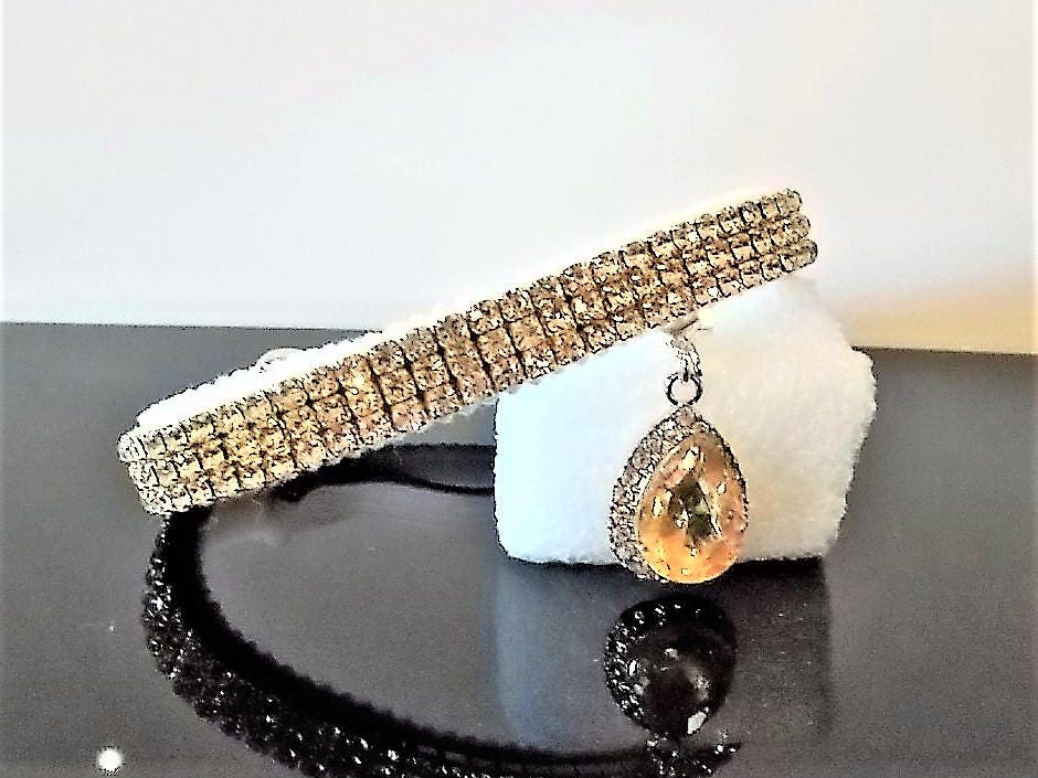 diamond kitten collar