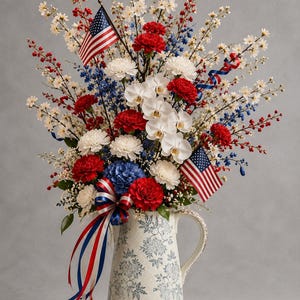 Red White Blue Pitcher - Etsy